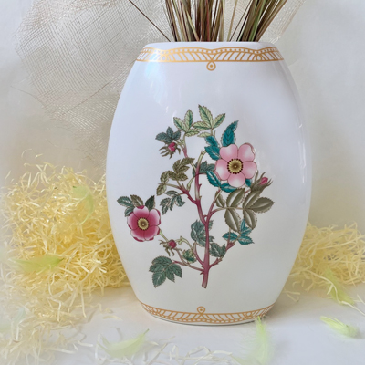 Cornici in argento: Vaso Ovale in ceramica dipinta Linea Flora Danica h.27cm